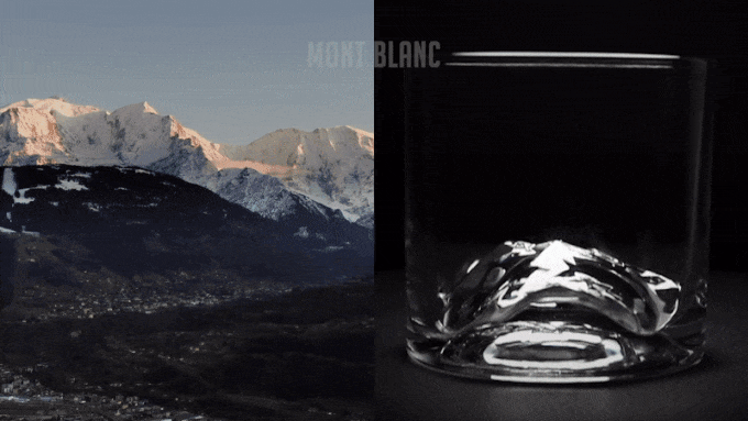 Viskio taurės Mont Blanc (2vnt.)